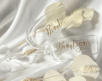 personalisiertes Sektglas | Hochzeit | Geschenk | JGA | Braut | Bräutigam | Trauzeugin | Sekt | Sektgläser | Wunschname | Feier | Geburtstag