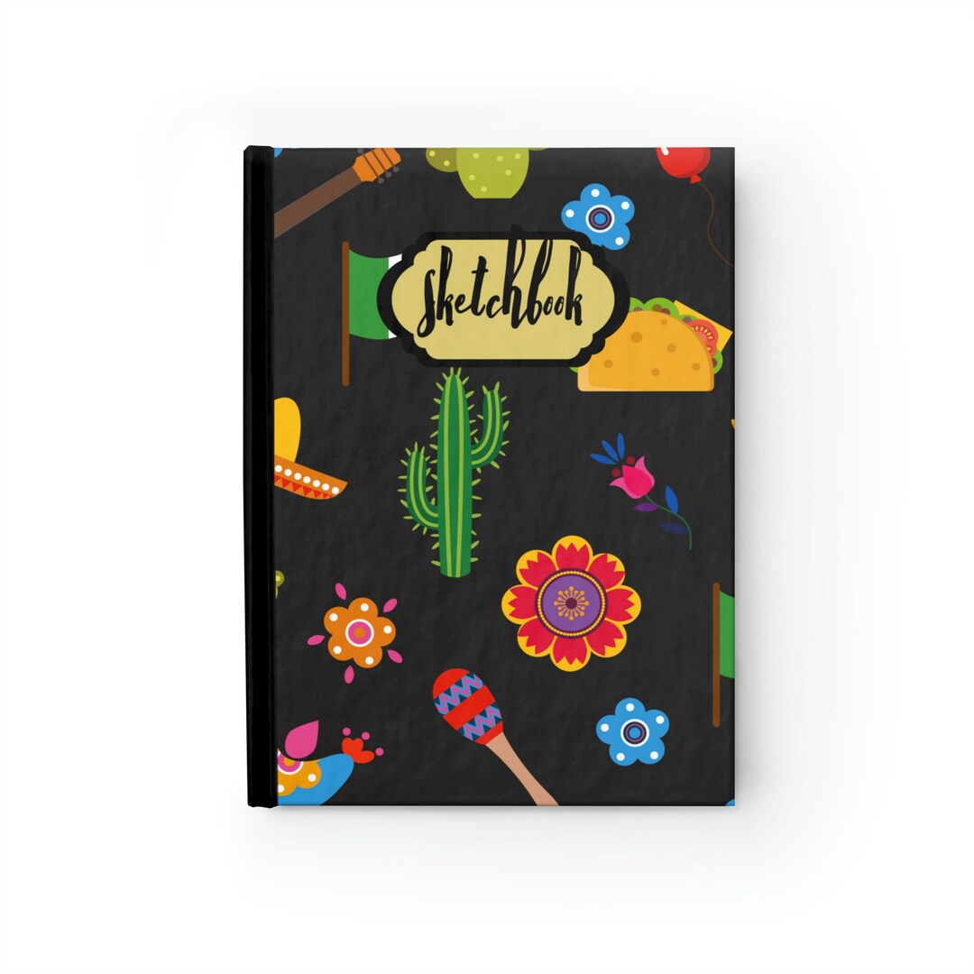 Mexican Theme Sketchbook Blank Mexican Holiday Spanish Etsy