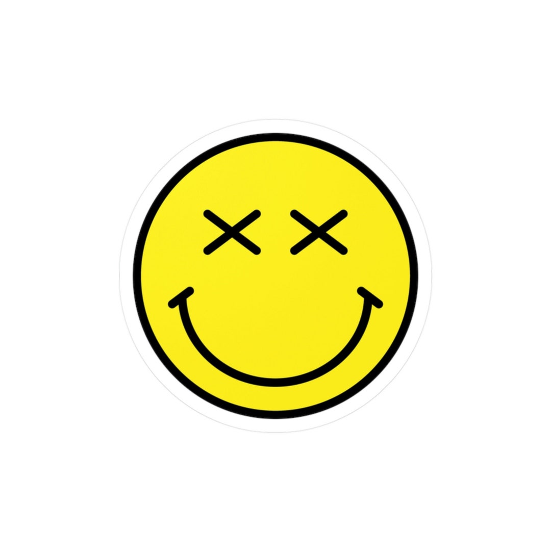 Smiley Face Xeyes Emoji Kisscut Vinyl Decals Xeyes Emoji Etsy UK