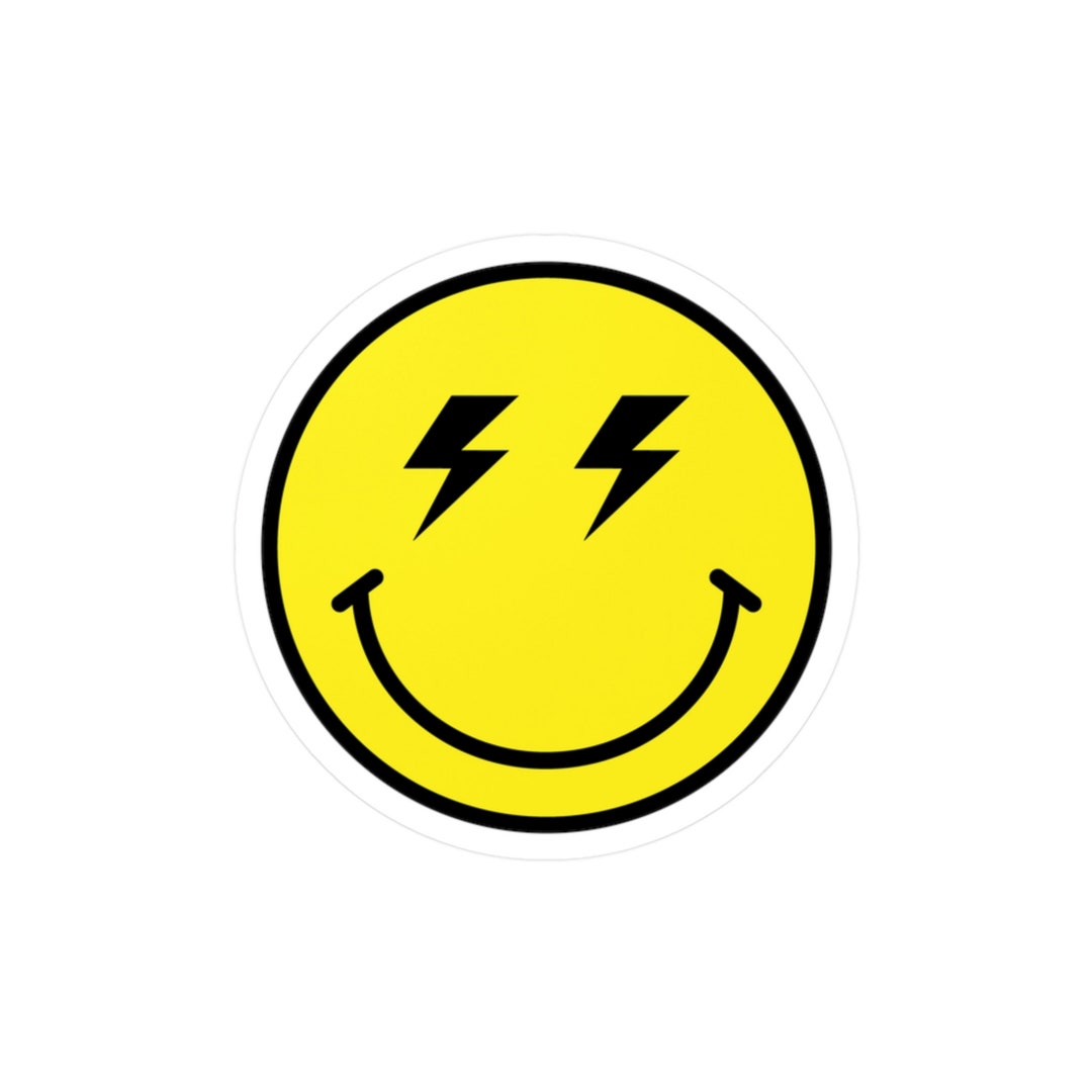 Thunder Bolt Emoji Kisscut Vinyl Decals Thunder Emoji Etsy