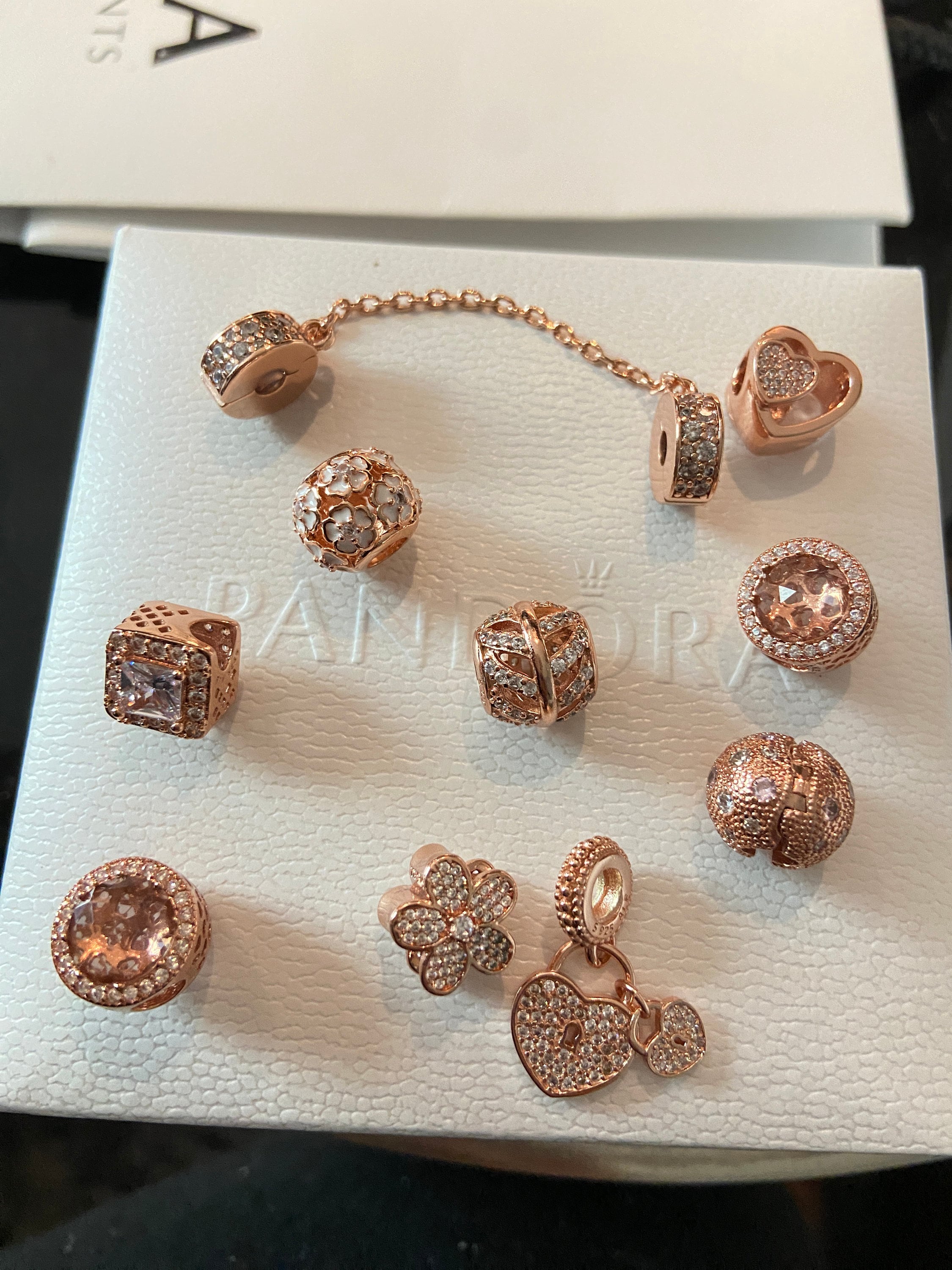 Rose gold pandora charms best sale