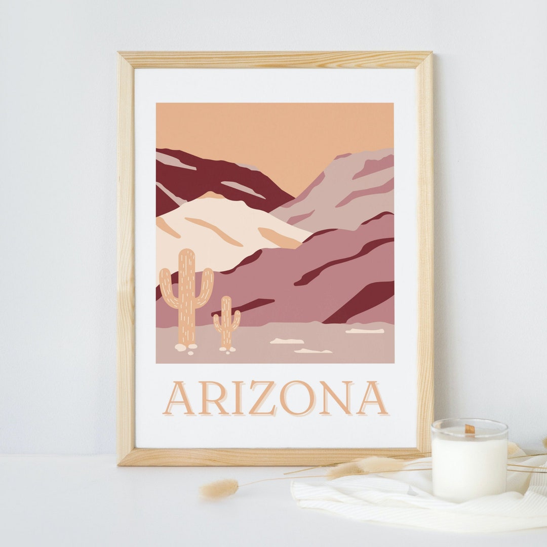 Arizona Art Phoenix Arizona Art Desert Landscape Art Western Cowgirl