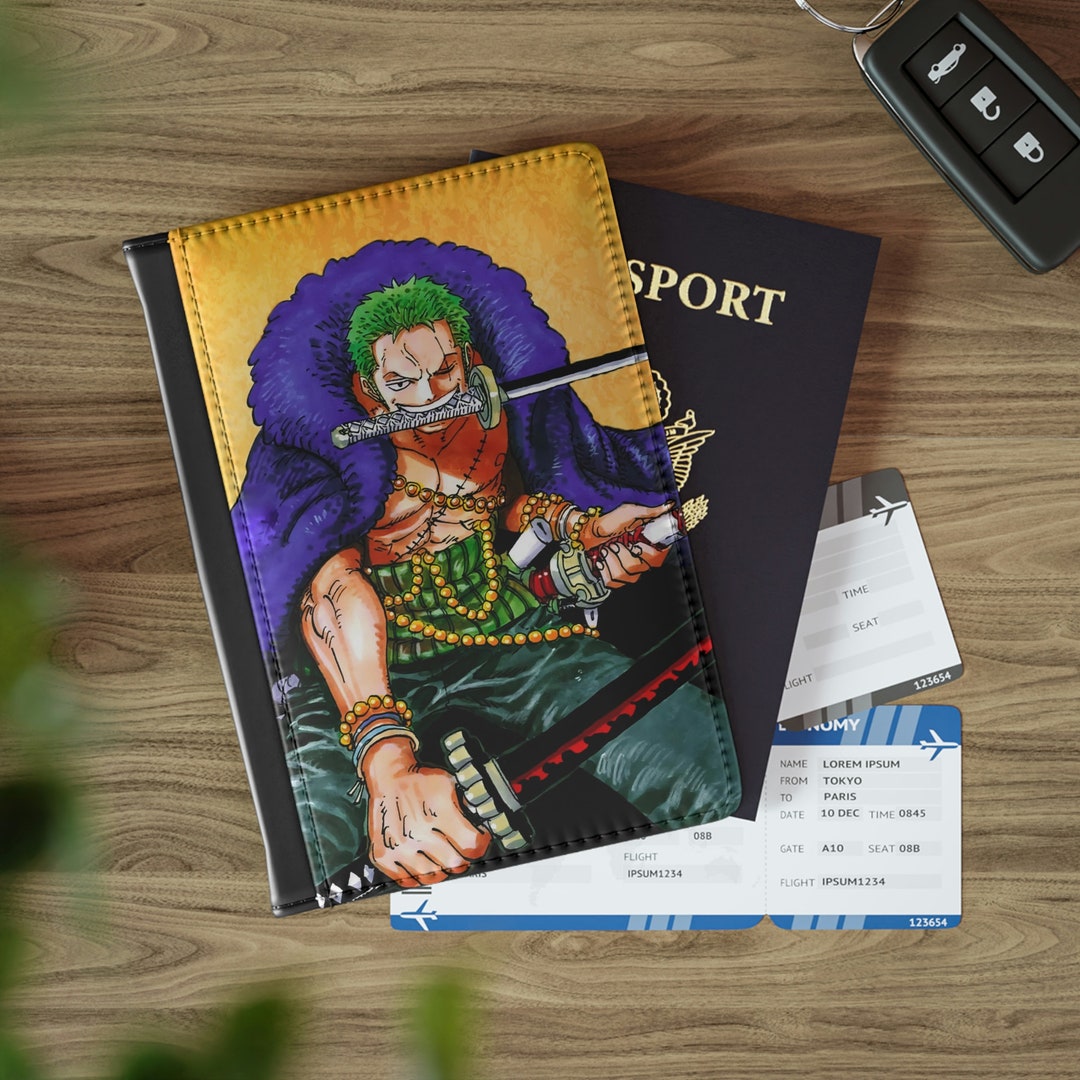 Zoro One Piece Passport Cover Anime Passport Holder One Piece Etsy