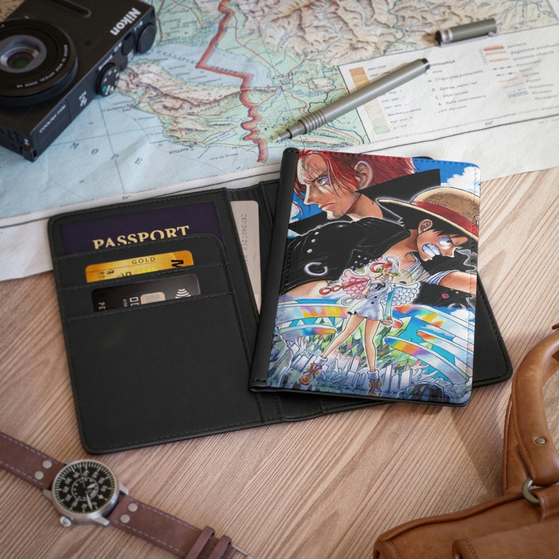 One Piece Film Red Passport Cover Anime Passport Holder One Etsy