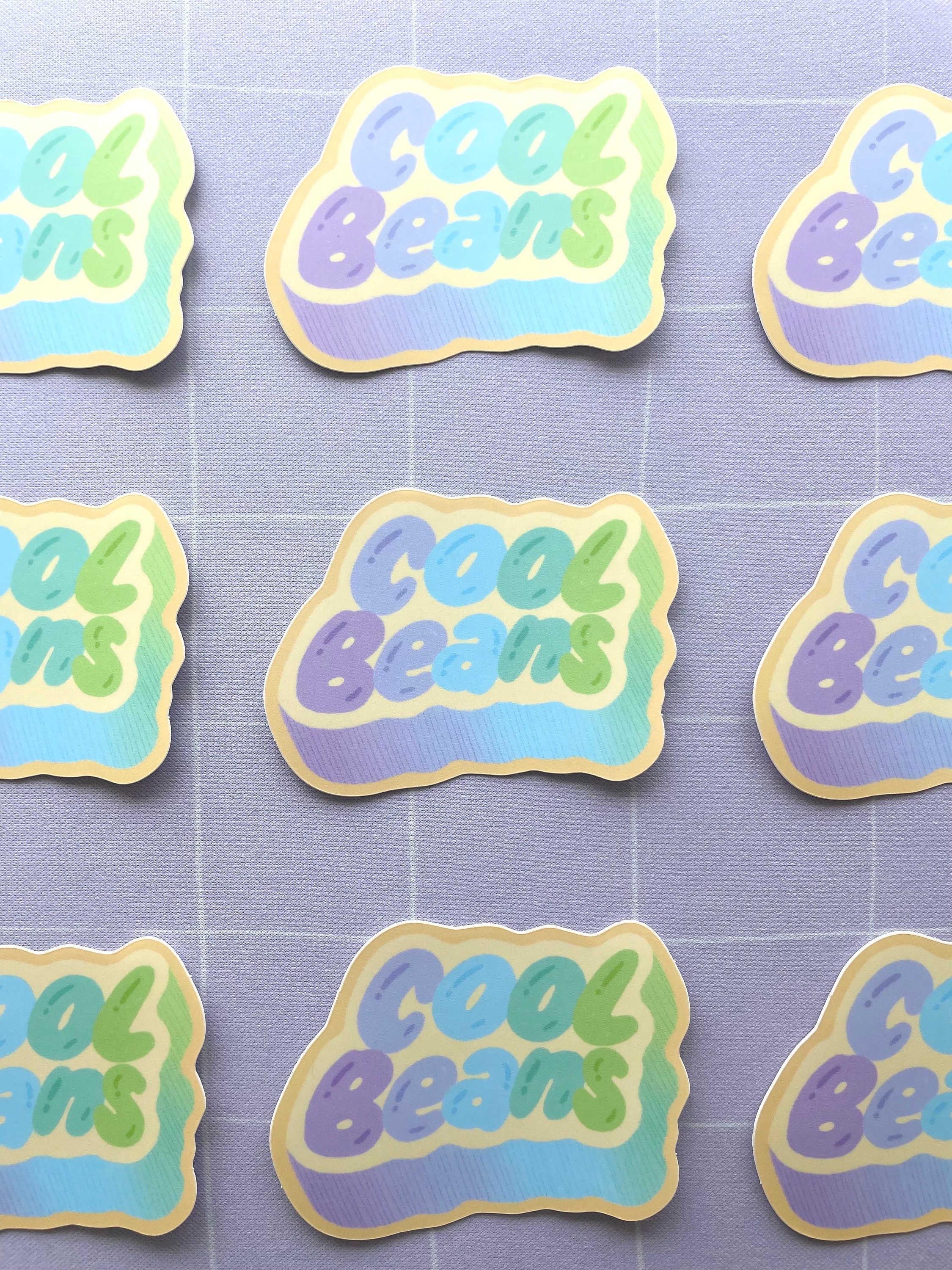 Purple Beans Sticker Cool Beans Sticker - Etsy