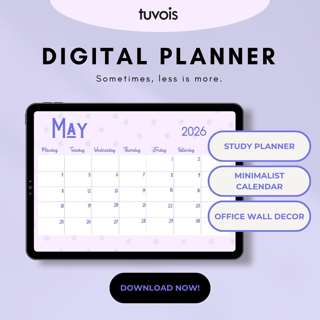 Calendario imprimible de mayo de 2026 / Organizador familiar de ...