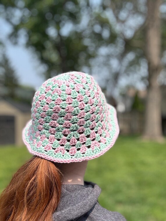 Handmade Crochet granny Square Bucket Hat Lovingly Made By The Stitch Fairy Granny Stitch Bucket Hat Crochet Patterns - DIY Magazine main image 3