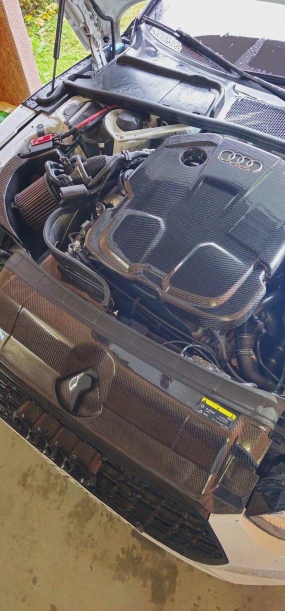Audi A4 A5 B9 2.0 TDI Carbon Fiber Engine Cover (real Carbon) - Etsy