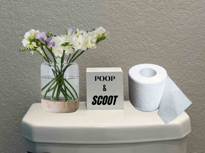 Funny Bathroom Shelf Signs Etsy