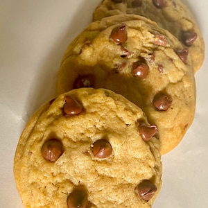 A half dozen LARGE Gourmet Chocolate chip cookies