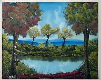 Bob Ross Style Oil Painting