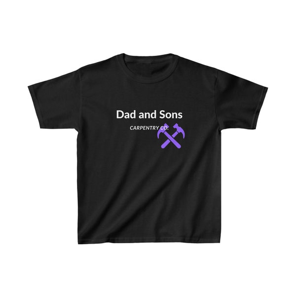 Youth Dad and Sons Carpentry Co T Shirt
