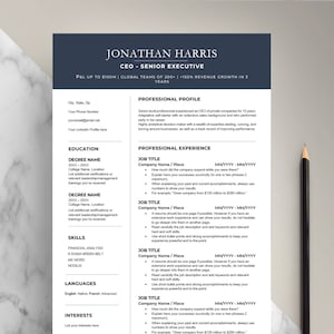 Professional Resume template, Word, Google Docs resume, Pages, clean resume template, professional cv template, CV template, clean cv