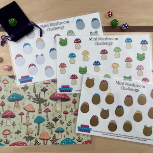 Mini Mushroom Savings Challenge Game | A5 | Budgeting | Scratch Off Savings Challenge