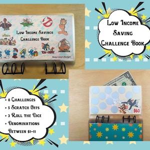 Low Income Savings Challenge Binder | Scratch Off | Roll & Save