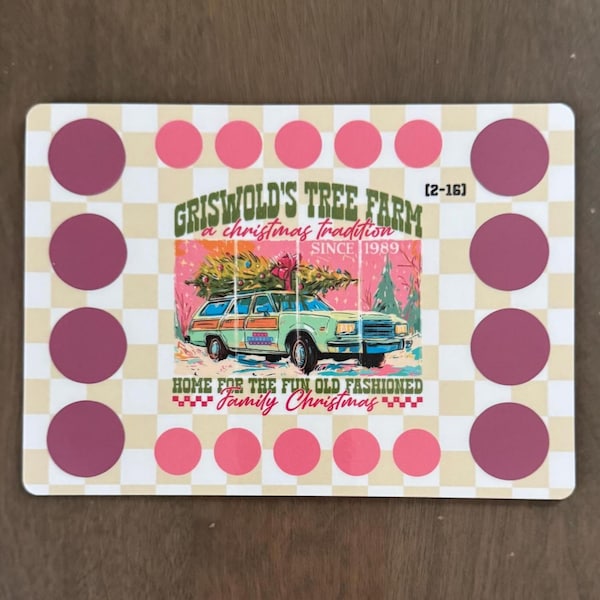 Tree Farm Scratch, Roll & Save Dice Challenge Game | Mystery Savings | Classic, Festive and Fun Savings Challenge | A5