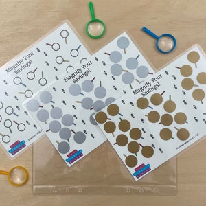 Magnify Your Savings Scratch Off Savings Challenge Bundle | A5 | Budgeting