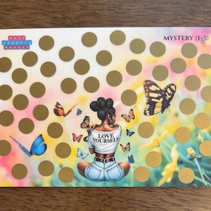 Love Yourself Mini Scratch Off Savings Challenge | Mystery Savings | Sophisticated & Spring Savings Challenge | A5