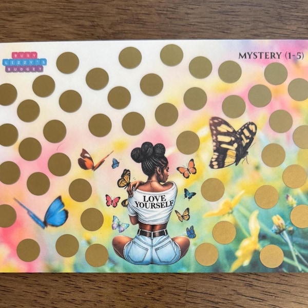 Love Yourself Mini Scratch Off Savings Challenge | Mystery Savings | Sophisticated & Spring Savings Challenge | A5