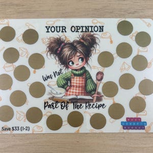Opinionated Cook Mini Scratch Off Savings Challenge | Save 33 | Sarcastic & Funny Savings Challenge | A5