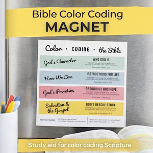 Bible Color Coding Guide Magnet