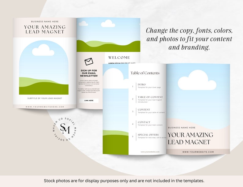 Lead Magnet Bundle, Edible in Canva, Canva Lead Magnet, Coach Lead Magnet Template, Opt In Template, Lead Magnet Canva Template Bundle