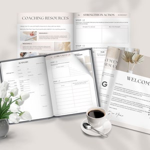 client intake forms, coaching template, coach intake forms, 60 editable Canva templates.