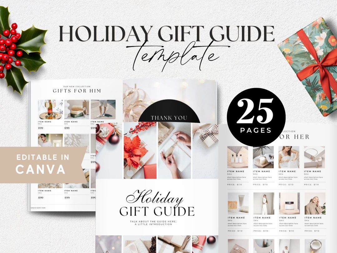 Holiday Gift Guide Template, Christmas Product Catalog, Affiliate Holiday Gift Guide Template, Christmas Product Catalog, Affiliate