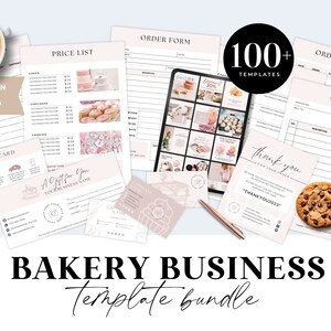 100+ Bakery Business Bundle, Baking Canva Templates, Bakery Order Forms, Cake Instagram Posts, Cake Pricelist, Bakery Branding Kit