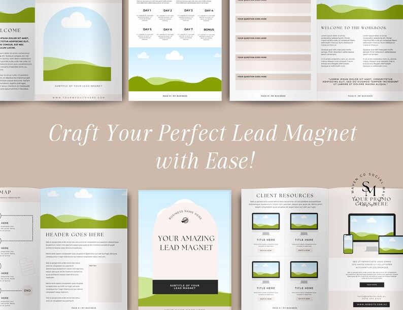 Lead Magnet Bundle, Edible in Canva, Canva Lead Magnet, Coach Lead Magnet Template, Opt In Template, Lead Magnet Canva Template Bundle
