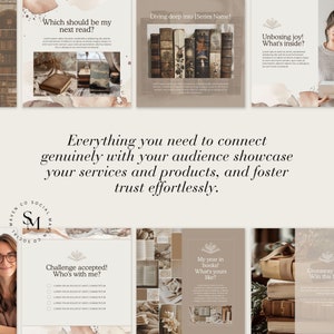 Bookstagram Canva Templates, Book Social Media Posts, Book Marketing, Bookstagram Templates, INSTANT DOWNLOAD, Author Instagram Templates