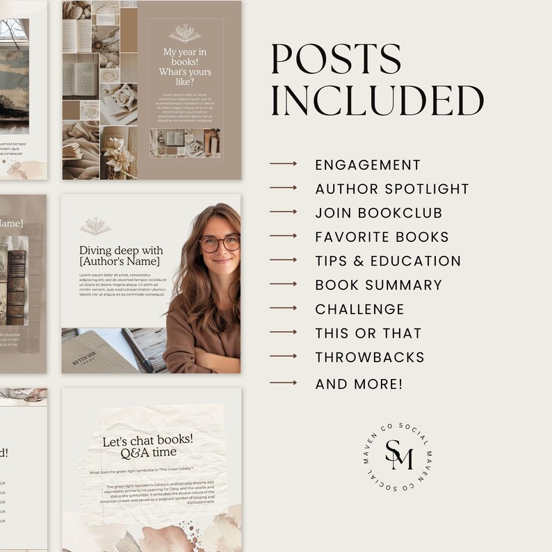 Bookstagram Canva Templates Book Social Media Posts Book Marketing