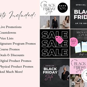 Black Friday Sale Canva Template Bundle, Black Friday Flyer, Black Friday Instagram Template, Edit In Canva, Social Media Flyears
