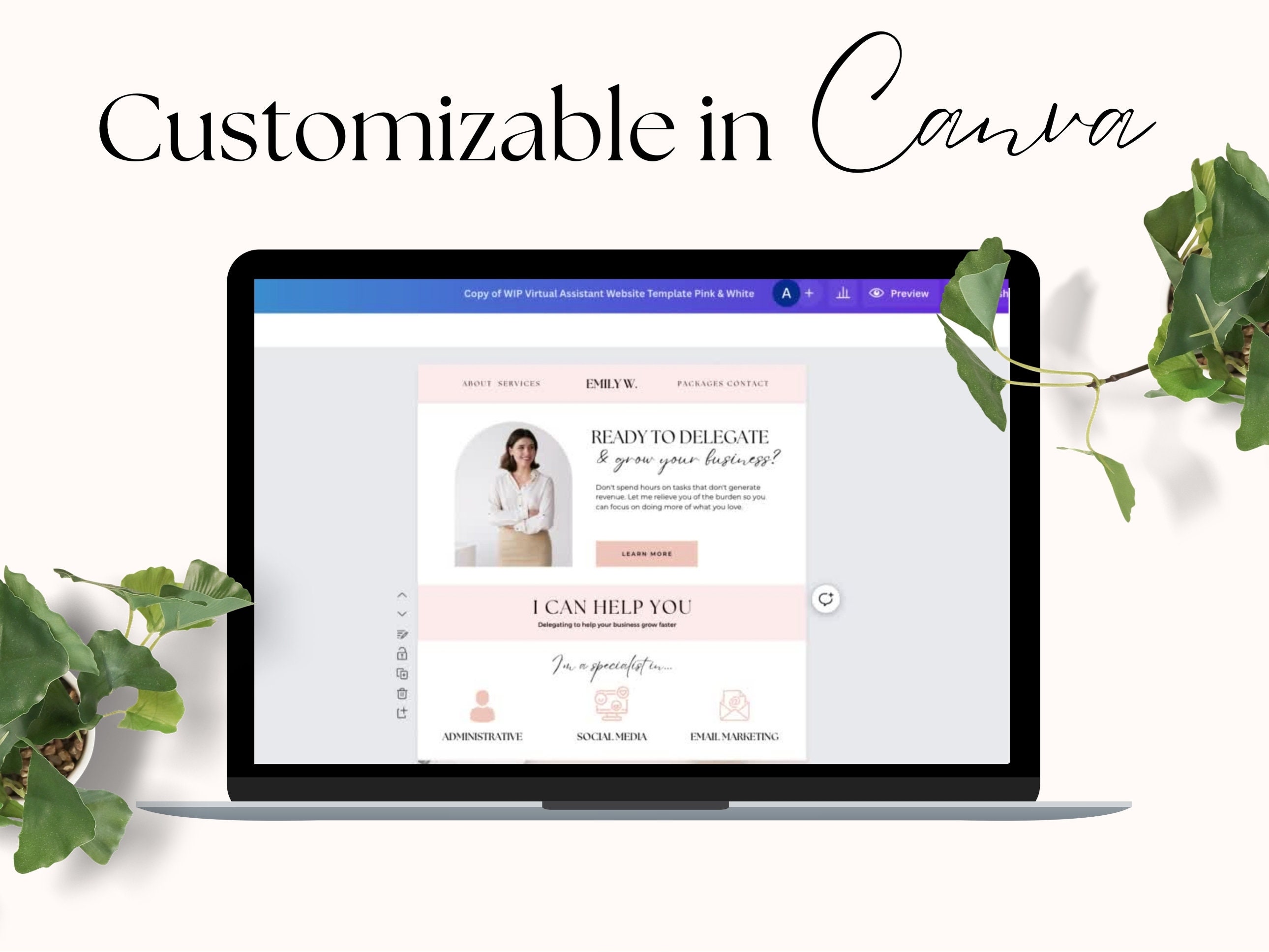 Canva Sales Page Template for Virtual Assistants Canva - Etsy