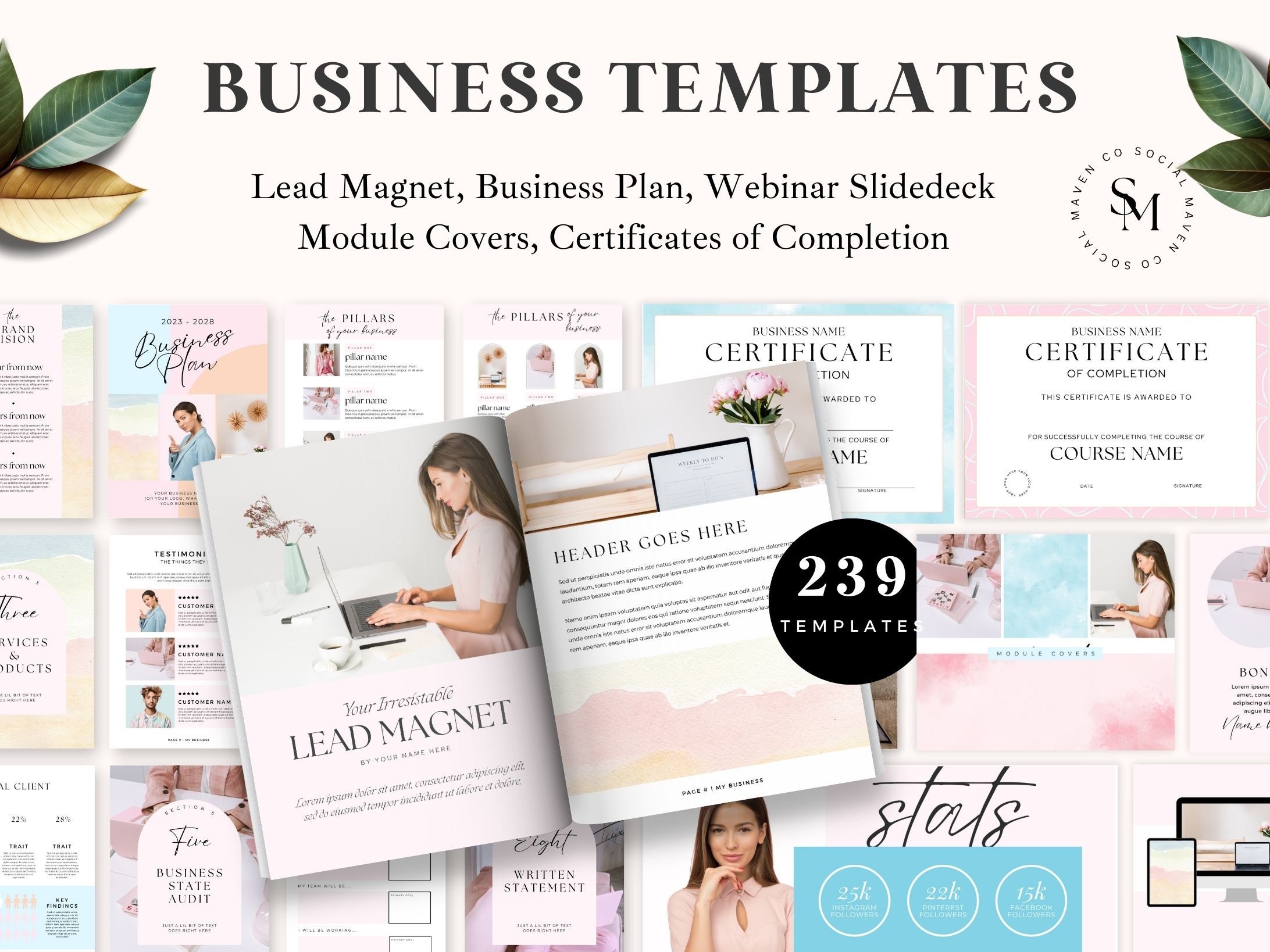 600+ Course Creator Template Bundle, Pastel, Editable in Canva, Course ...