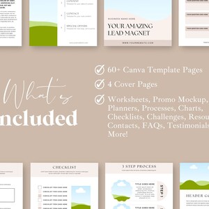 Lead Magnet Bundle, Edible in Canva, Canva Lead Magnet, Coach Lead Magnet Template, Opt In Template, Lead Magnet Canva Template Bundle
