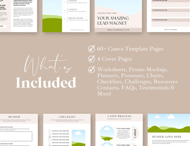 Lead Magnet Bundle, Edible in Canva, Canva Lead Magnet, Coach Lead Magnet Template, Opt In Template, Lead Magnet Canva Template Bundle