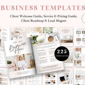 Virtual assistant template bundle. Everything you need to run a successful virtual assistant business includes business plan, social media templates, client onboarding, roadmap and more!