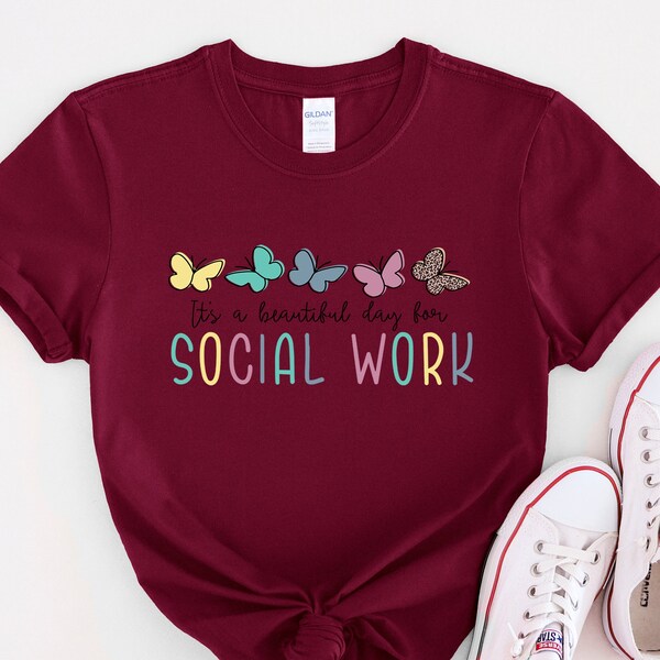 School Social Worker Shirt, Floral T-shirt, Its a good day shirt, Social Worker Shirt, Birthday Gift, Wildflower shirt, Christmas gift