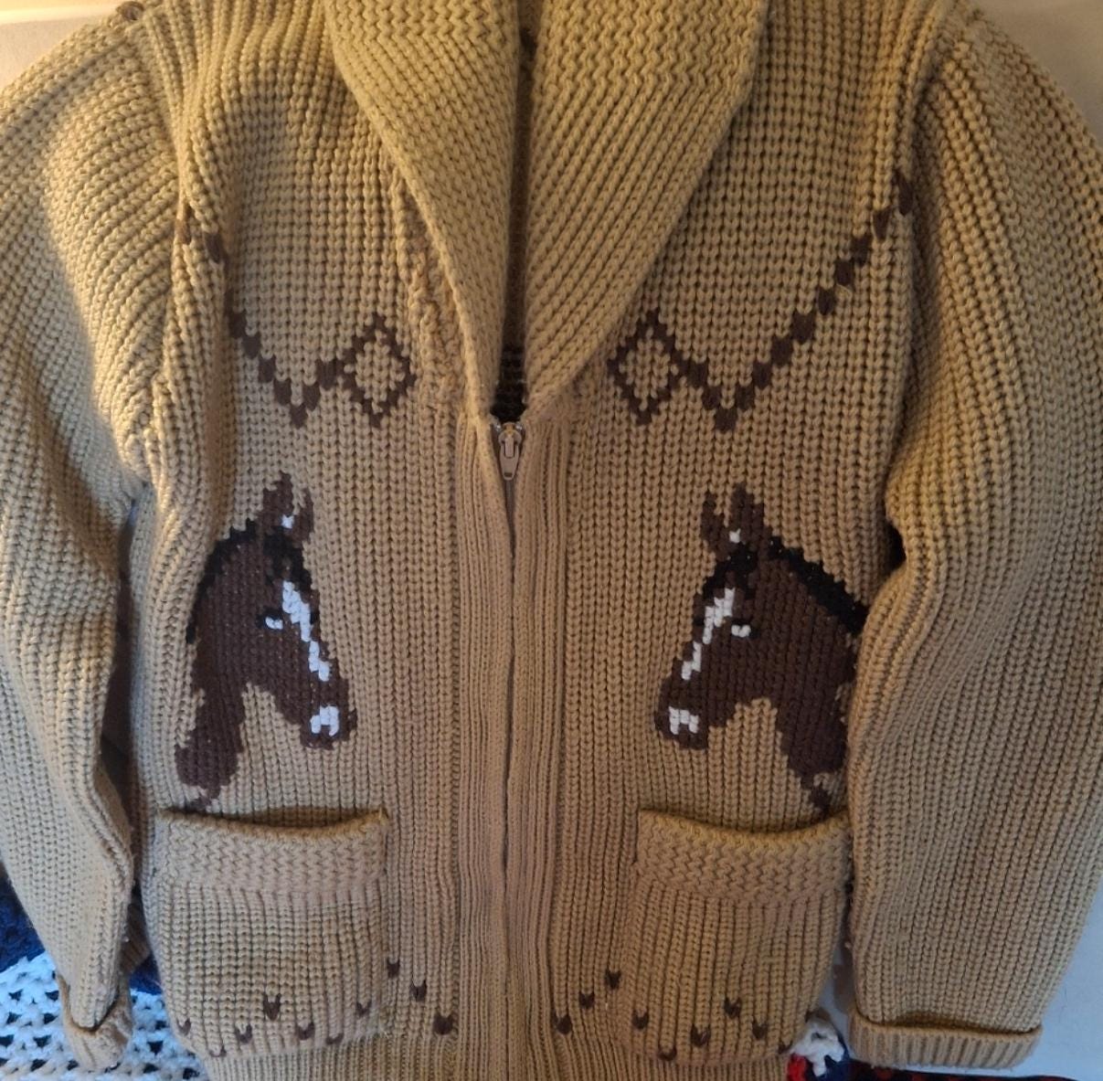 トップス SON OF THE CHEESE Horse Cardigan XL SON OF THE CHEESE「Horse Cardigan (BROWN)」 | gou
