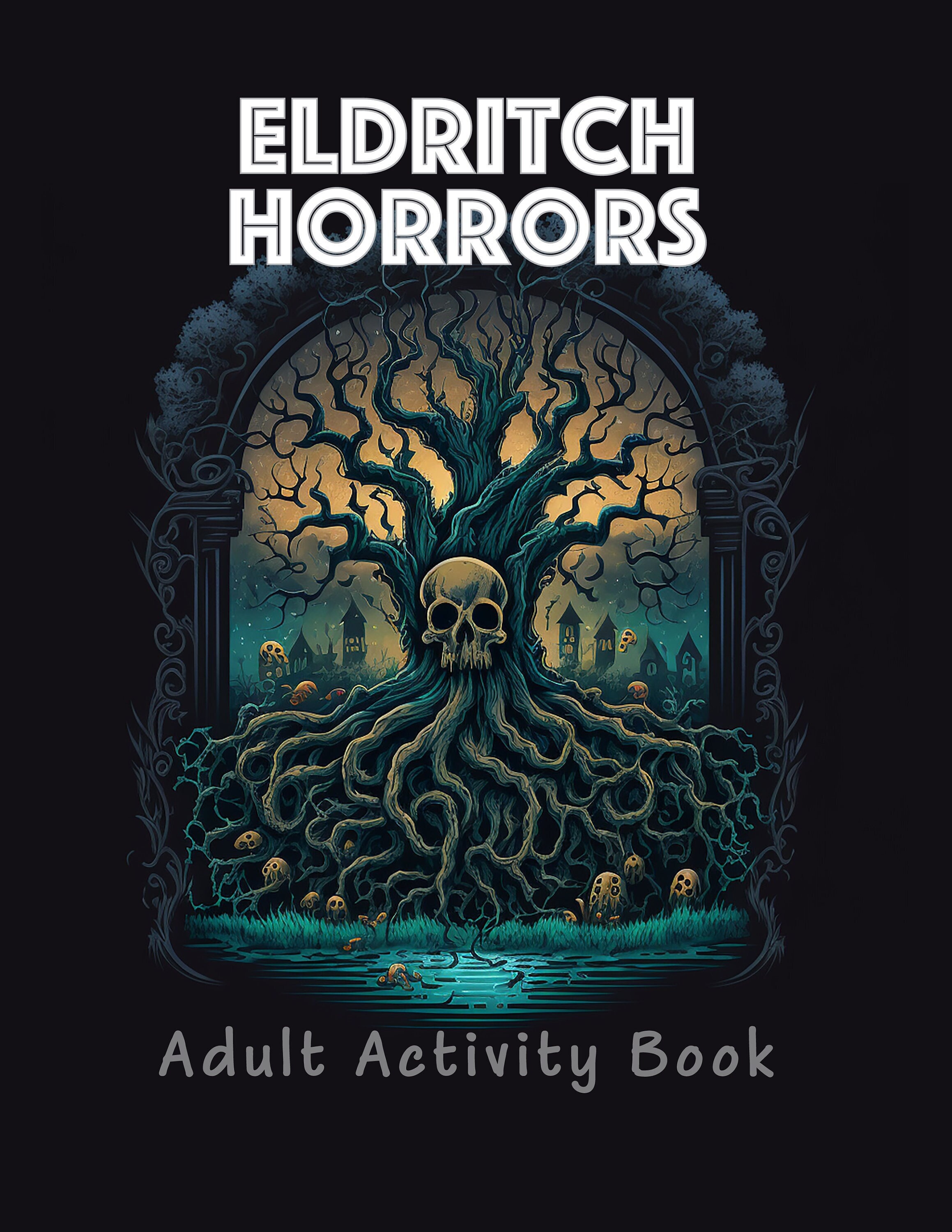 Eldritch Horrors Lovecraft Cthulu Mythos Adult Coloring Activity Book ...