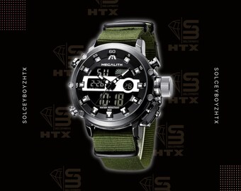 Men's Waterproof Digital Military Sport Tactical Watch with Multifunction Features