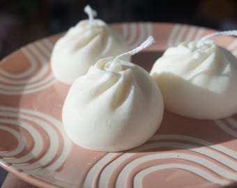 Bao Bun Candle / Dim sum Candle / Different Scents available / Vegan Soy Wax / Natural / Aesthetic Home-decor / Handmade Gifts