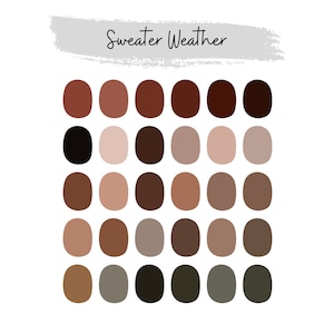 Procréer une palette de couleurs | Palette de couleurs de procréation d&#39;automne | Procréer des pinceaux
