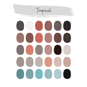 Procreate Color Palette | Tropical Color Palette | Procreate Brushes