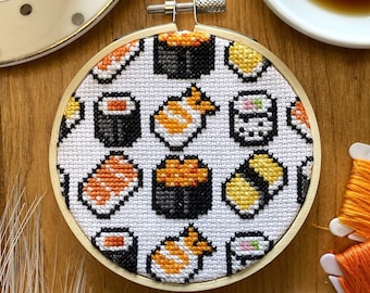 Sushi Combo Sampler - Cross Stitch Pattern PDF