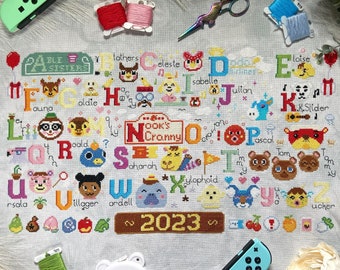 Alphabet Crossing Sampler - Cross Stitch PDF