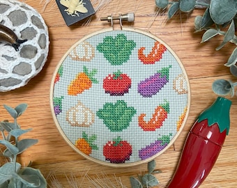 Veggie Sampler - Cross Stitch Pattern PDF