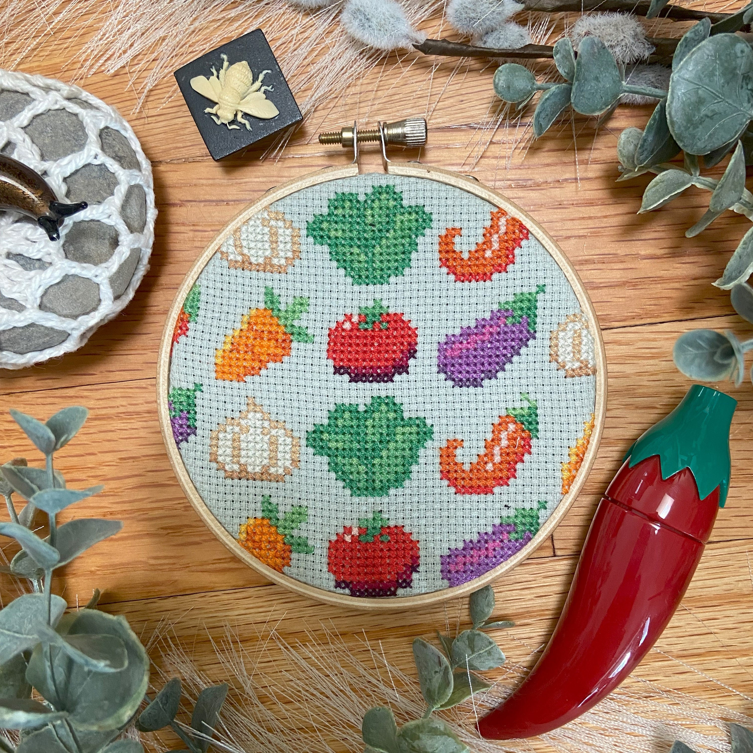 Veggie Sampler Box Veggie Sampler - Cross Stitch Pattern PDF - Etsy