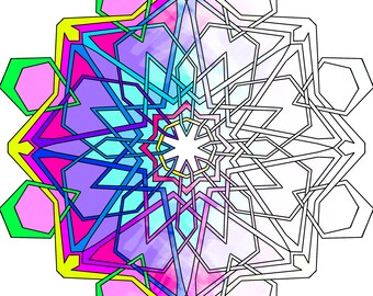 Mandala Malvorlagen packen 1